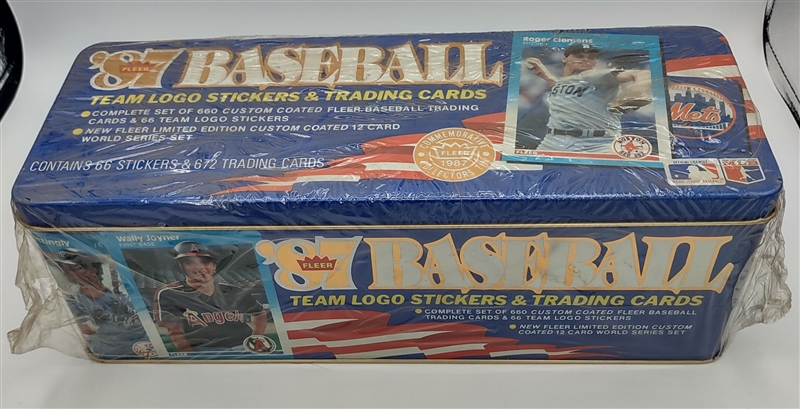 1987 Fleer Baseball Complete Base Set and Update Set in Tins (Glossy Cards Factory Sealed)