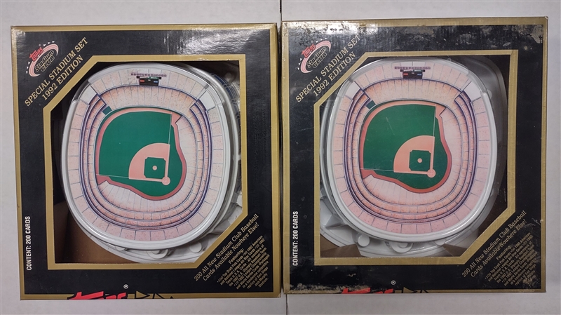 1992 Topps Stadium Club Jack Murphy Stadium TWO COMPLETE SETS, one factory sealed, one open)