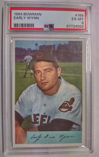 1954 Bowman #164 Early Wynn PSA 6 (EX-MT)