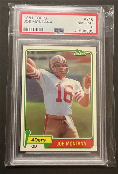 1981 Topps Joe Montana Rookie PSA 8 (NM-MT)