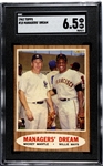 1962 Topps Managers Dream Mickey Mantle Willie Mays #18 SGC 6.5