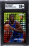2014-15 Panini Prizm 253 Joel Embiid Yellow Red Mosaic Prizm_ SGC 10