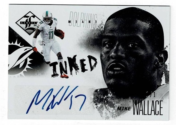 2013 Panini Limited Mike Wallace #26 Inked 1/1