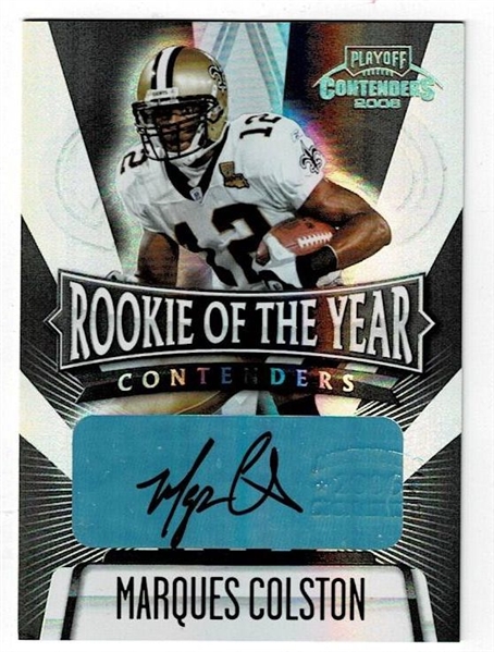 2006 Playoff Contenders Marques Colston Rookie of the Year Contenders #ROY-17 Autograph 10/25