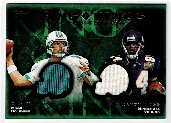 2001 Topps King of Kings Jerseys Swatches Dan Marino and Randy Moss #KG-MM