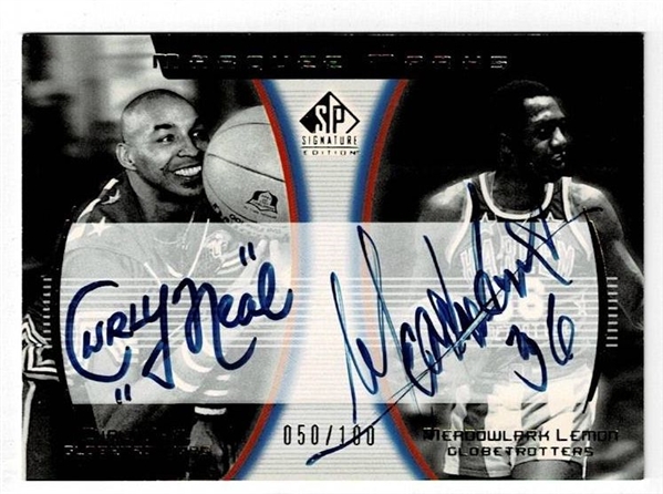 2005 SP Signature Edition Marquee Marks Curly Neal and Meadowlark Lemon Dual Autograph 50/100 Harlem Globetrotters