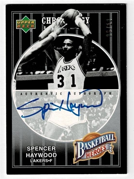 2006-07 Upper Deck Chronology Authentic Autograph Spencer Haywood 6/10