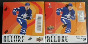 Lot of 2 2022-23 Upper Deck Allure Hockey Factory Sealed Hobby Boxes