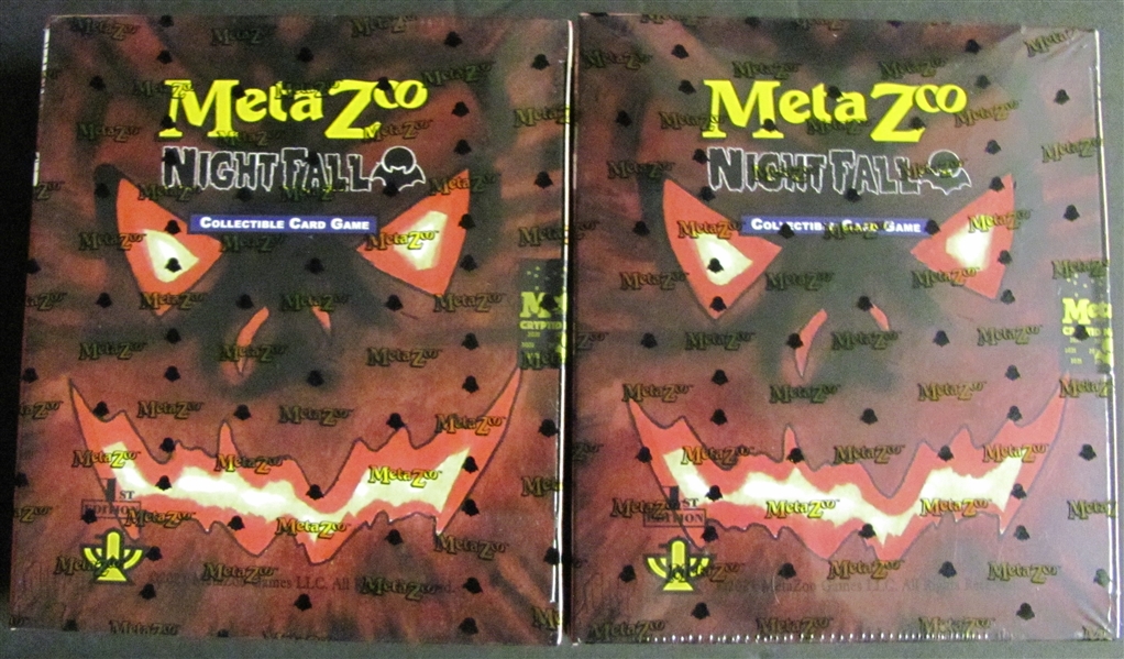 Lot of 2 Meta Zoo Night Fall Collectible Card Game Sealed Hobby Boxes