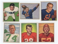 Lot of 10 1950 Bowman Philadelphia Eagles Football Cards with Steve van Buren and Pete Pihos