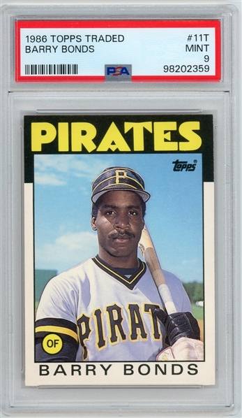 1986 Topps Traded Barry Bonds #11T PSA 9