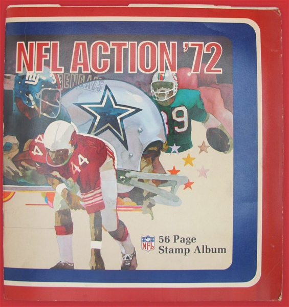 NFL Action 72 NFL 56 Page Stamp Album Complete with All Stamps (GREAT CONDITION)