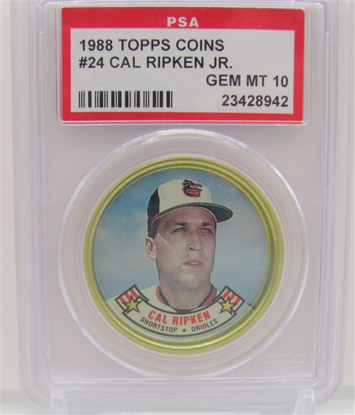 1988 Topps Coins #24 Cal Ripken Jr. PSA 10 Gem Mint 