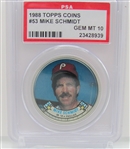 1988 Topps Coins #53 Mike Schmidt PSA 10 Gem Mint