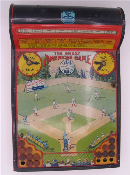 1920s Great American Game Tin Baseball Game