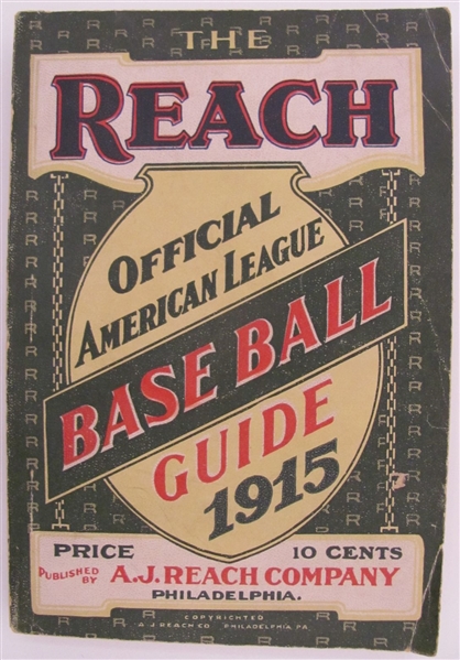 1915 Reachs Official American League Baseball Guide