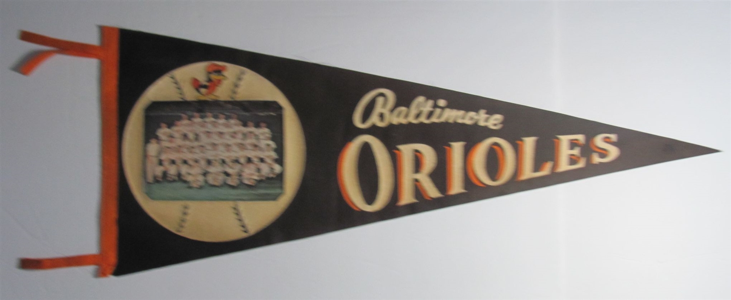 1960 Baltimore Orioles Team Photo Pennant Brooks Robinson 30 Inches