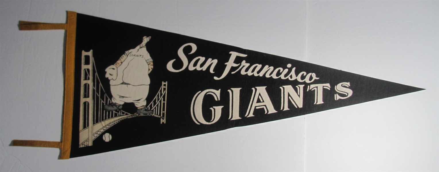 1950-60s San Francisco Giants Pennant Golden Gate Bridge 30 Inches