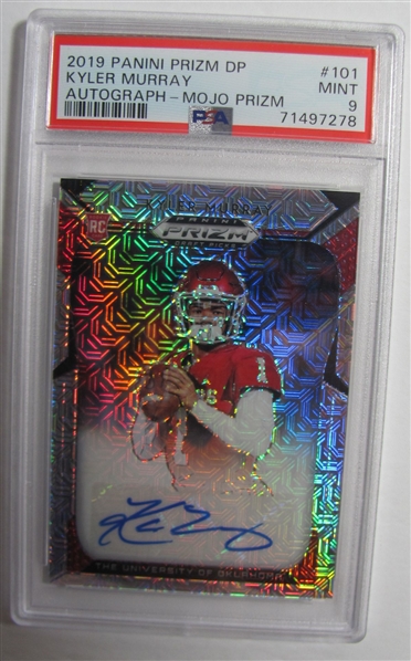 2019 Panini Prizm DP Kyler Murray Mojo Prizm Autograph #101 5/20 PSA 9 MINT 