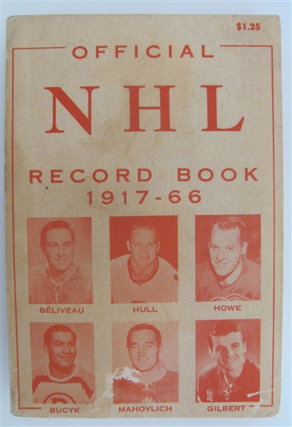 Official NHL Record Book 1917-1966