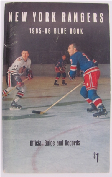 New York Rangers 1965-66 Blue Book Official Guide and Records