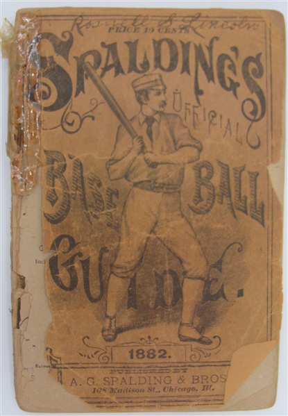 1882 Spaldings Official Baseball Guide