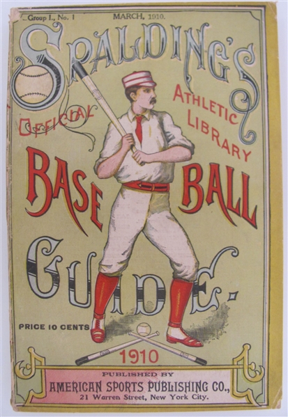 1910 Spaldings Official Baseball Guide