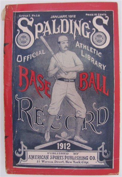 1912 Spaldings Official Baseball Guide