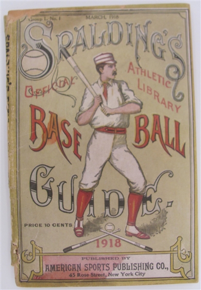 1918 Spaldings Official Baseball Guide