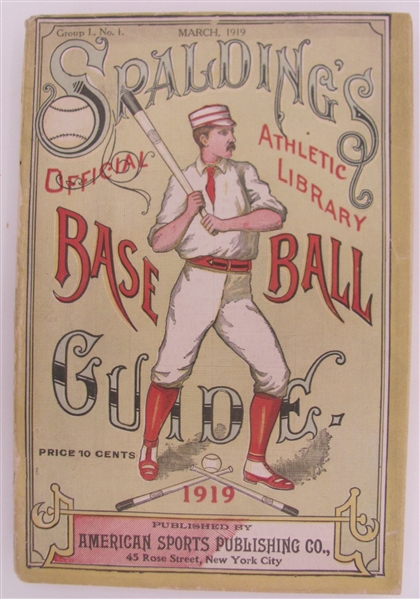 1919 Spaldings Official Baseball Guide