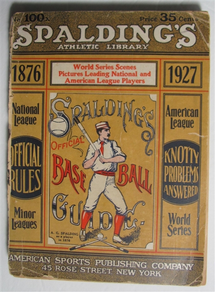 1927 Spaldings Official Baseball Guide