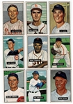 Lot of 127 1951 Bowman Baseball Cards #19-251