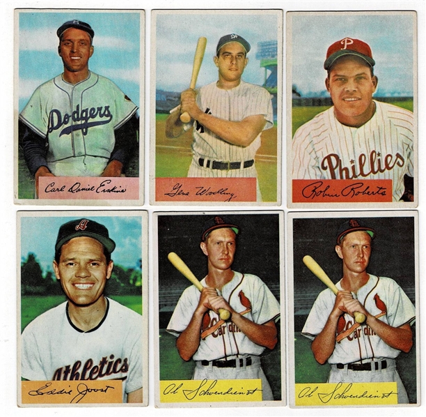 Lot of 57 1954 Bowman Baseball Cards #2-215