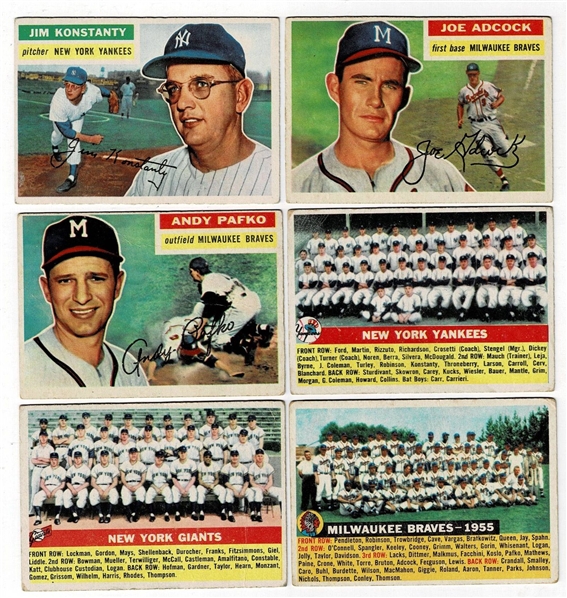 Lot of 175 1956 Topps Baseball Cards #2-340