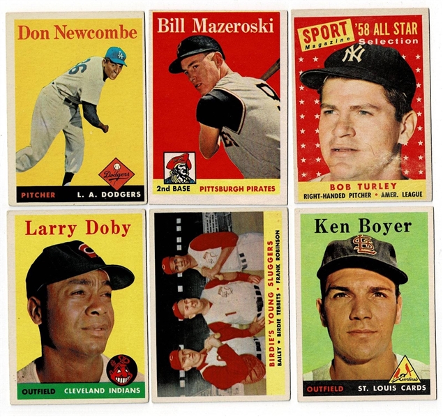 Lot of 119 1958 Topps Baseball Cards #14-493