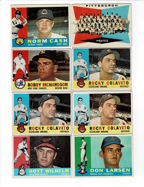 Lot of 480 1960 Topps Baseball Cards #3-493