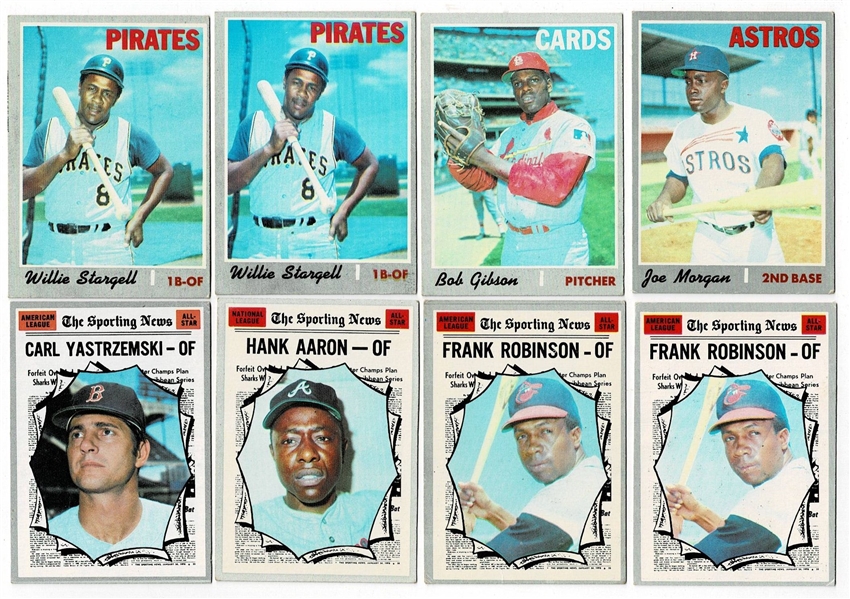 Lot of 500 1970 Topps Baseball Cards #1-339