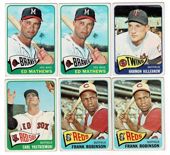 Lot of 605 1965 Topps Baseball Cards #1-596