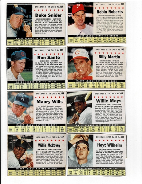 Lot of 52 1961 Post Cereal Baseball Cards