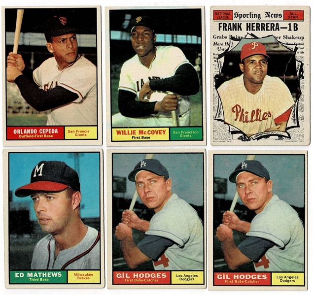 Lot of 877 1961 Topps Baseball Cards #1-524