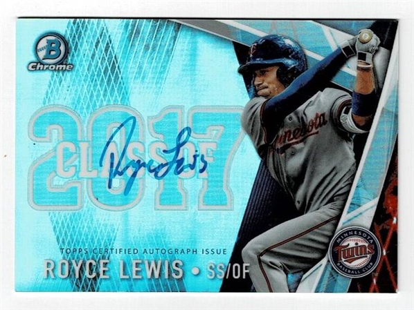 2017 Bowman Chrome Draft Class of 17 - ROYCE LEWIS On-Card Autograph RC SP 101/250