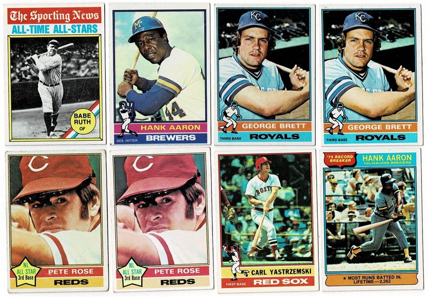 Lot of 1685 1976 Topps Baseball Cards 