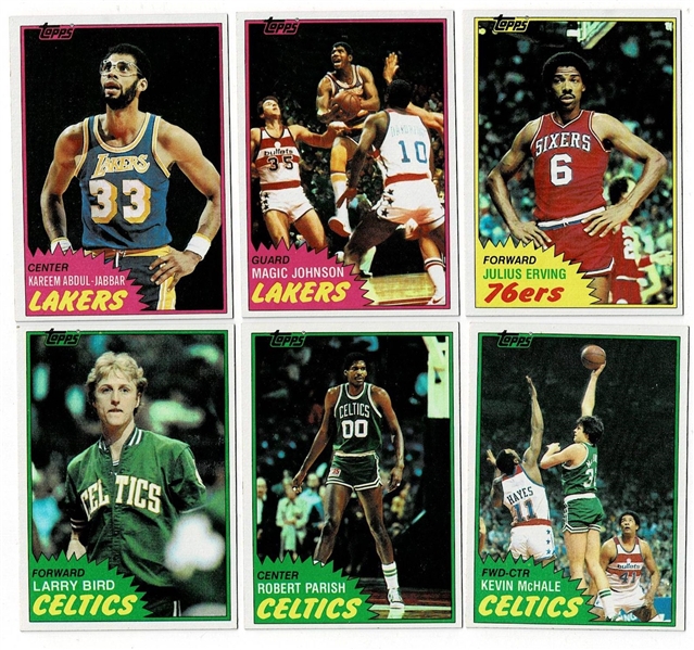 1981-82 Topps Basketball Set 1-110 National and East