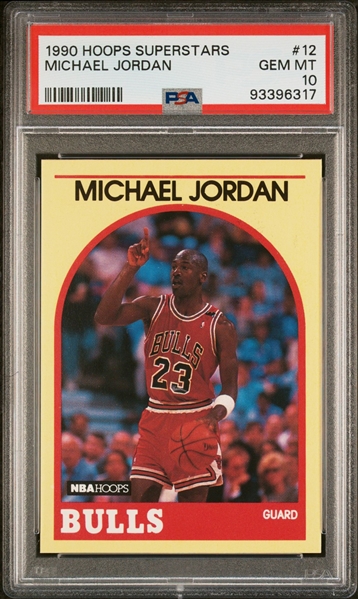 1990 Hoops Superstars Michael Jordan #12 PSA 10