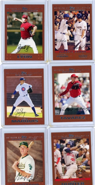 2007 Topps Update Copper Parallel 8 Card Lot NM-MT