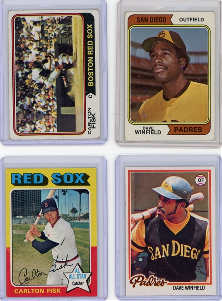 1970s Baseball Star Lot Dave Winfield, Carlton Fisk, 