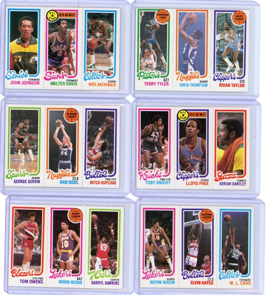 1980-81 Topps Basketball 17 Card lot Archibald, Dantley, Dawkins