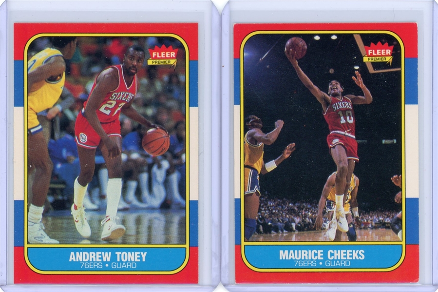 1986-87 Fleer Basketball 5 Card Lot