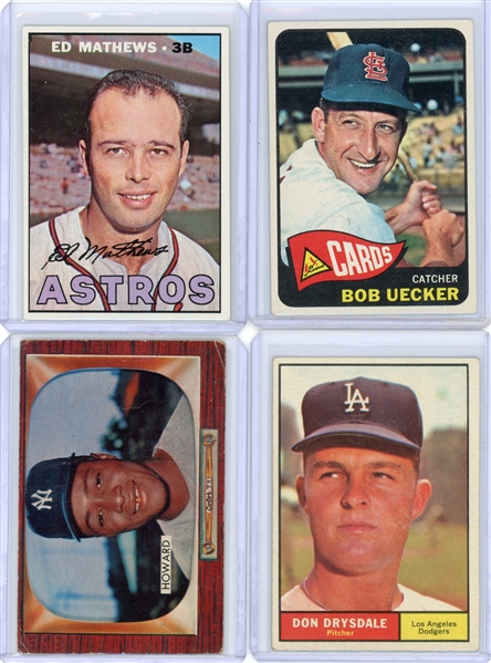 Baseball Star Lot Eddie Mathews, Don Drysdale, Others