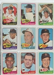 1965 Topps Complete Set Featuring Hank Aaron, Willie Stargell, Willie McCovey, Bob Clemente, Bob Gibson, Mickey Mantle, Willie Mays, Hank Aaron, Pete Rose, Steve Carlton RC and many more.  All high...